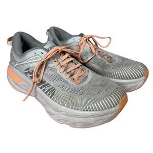 Hoka One One Women's Bondi 7 Harbor Mist/Coral Running Shoes